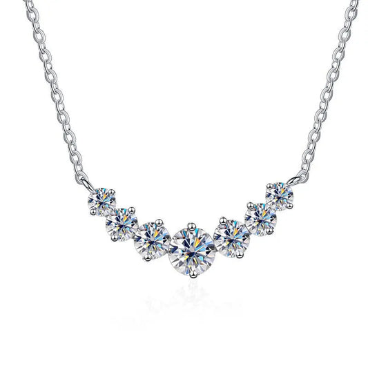 18K WHITE GOLD PLATED VVS1 DIAMOND MOISSANITE - BRAVE NECKLACE