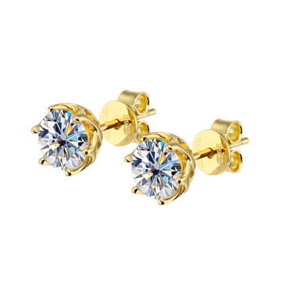 18K GOLD PLATED VVS1 DIAMOND MOISSANITE - INFINITE SPARK EARRINGS