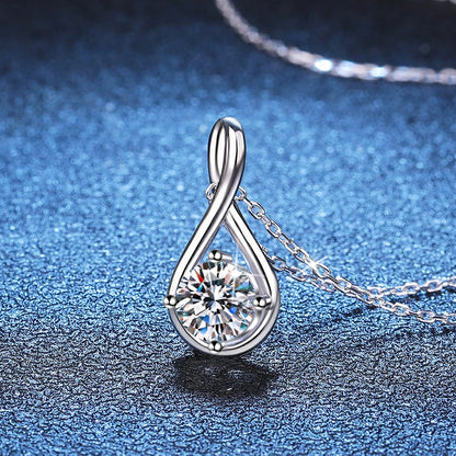 18K WHITE GOLD PLATED VVS1 DIAMOND MOISSANITE - 1CT  ETERNITY NECKLACE