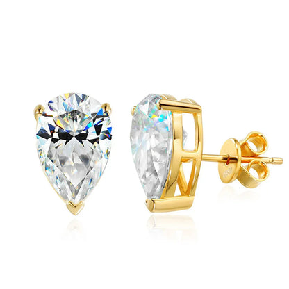 18K YELLOW GOLD PLATED VVS1 DIAMOND MOISSANITE - AURORA EARRINGS