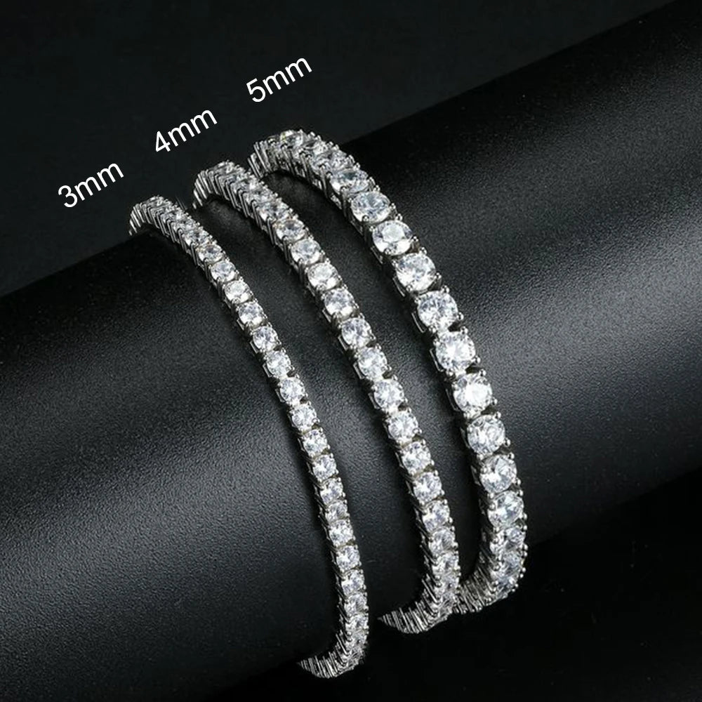 18K WHITE GOLD RIVIERA VVS1 DIAMOND MOISSANITE - INFINITE SPARK BRACELET