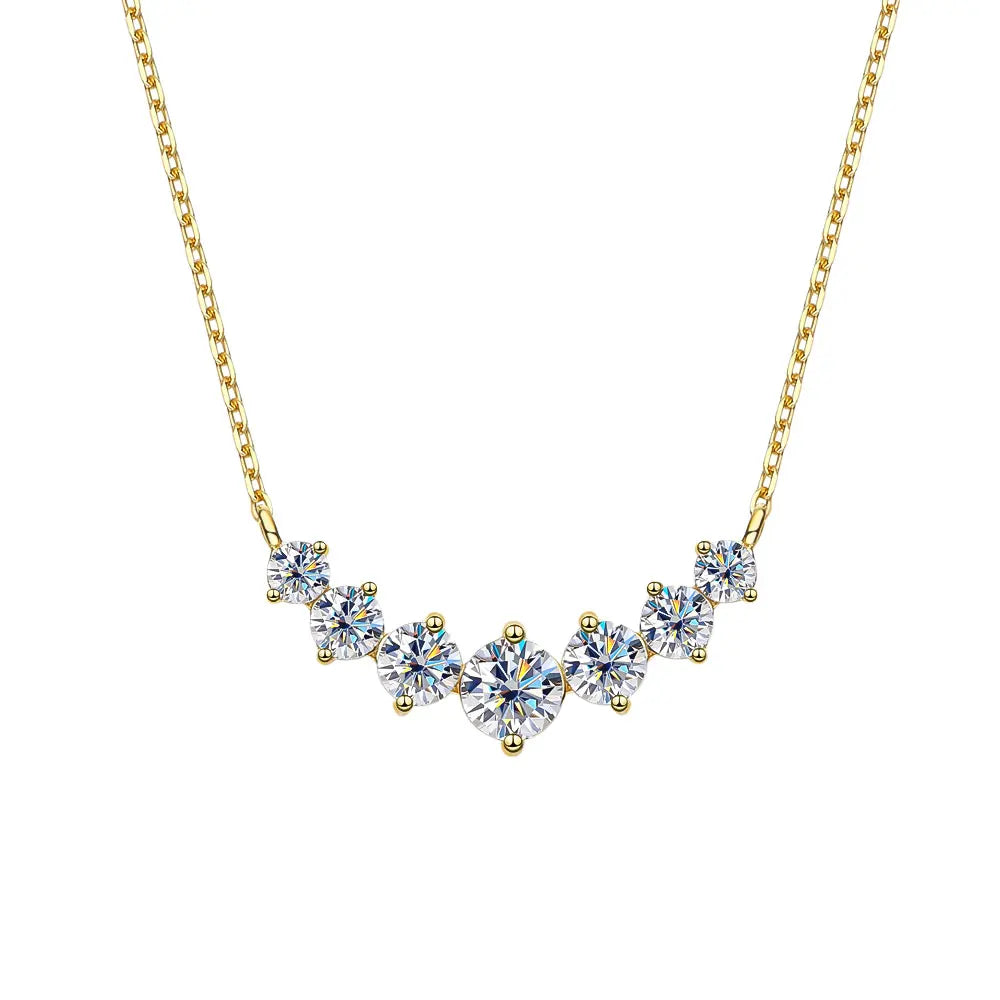 18K GOLD PLATED VVS1 DIAMOND MOISSANITE - GLOW NECKLACE