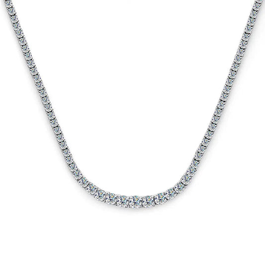 18K WHITE GOLD PLATED VVS1 DIAMOND MOISSANITE - RIVIERA NECKLACE