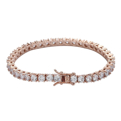 18K ROSE GOLD PLATED VVS1 DIAMOND MOISSANITE - 5MM RIVIERA BRACELET