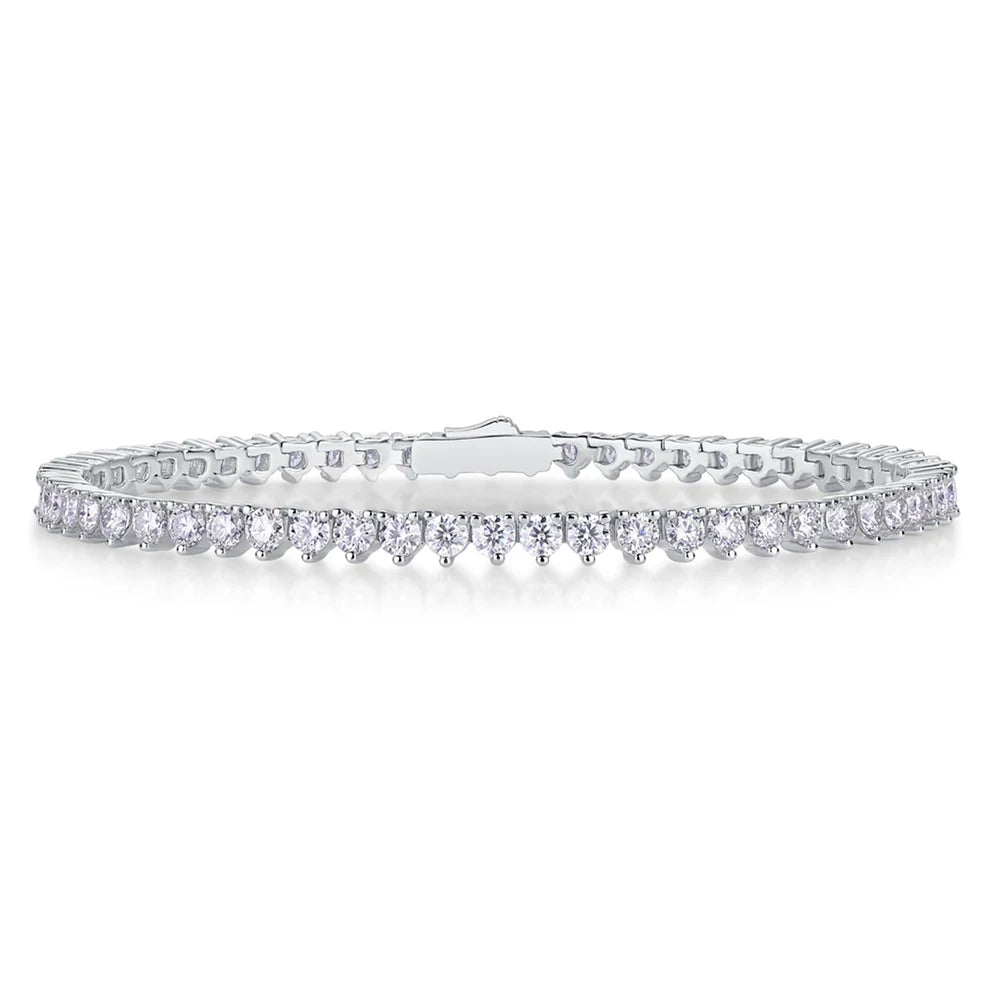 18K WHITE GOLD RIVIEIRA VVS1 DIAMOND MOISSANITE - DIAMOND GLOW BRACELET