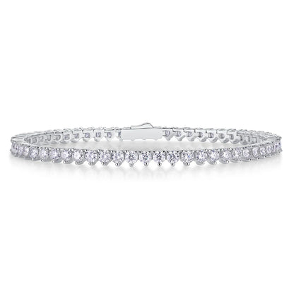 18K WHITE GOLD RIVIEIRA VVS1 DIAMOND MOISSANITE - DIAMOND GLOW BRACELET