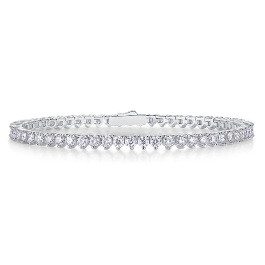 18K WHITE GOLD RIVIEIRA VVS1 DIAMOND MOISSANITE - DIAMOND GLOW BRACELET