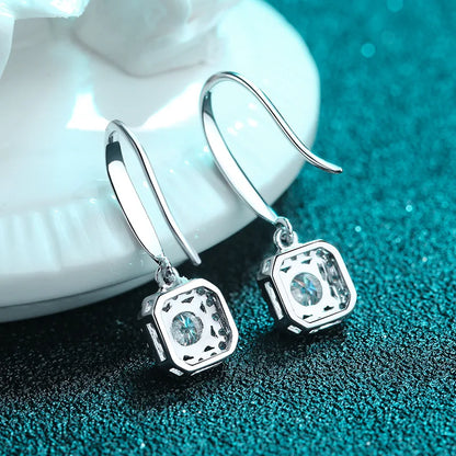 18K WHITE GOLD PLATED VVS1 DIAMOND MOISSANITE - CUBIC III EARRINGS