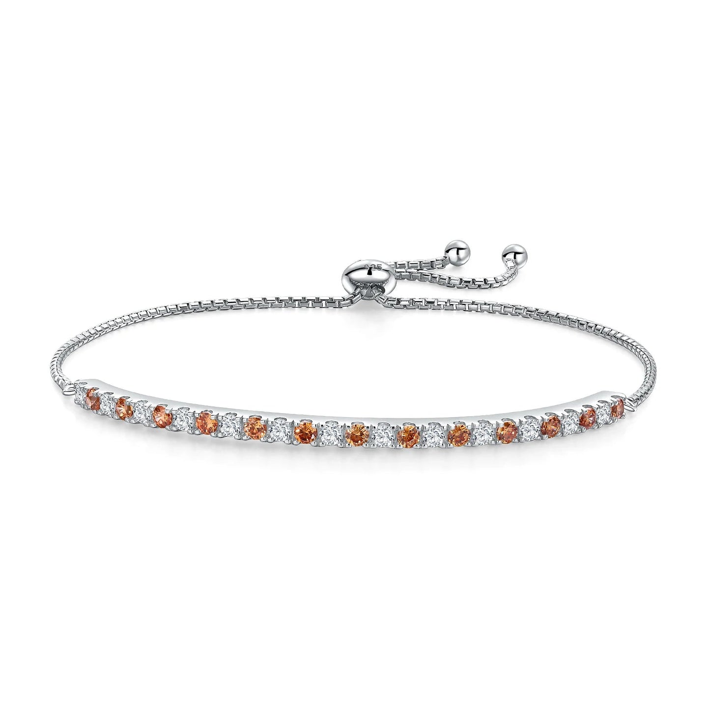 SILVER FINE - CITRINE BRACELET