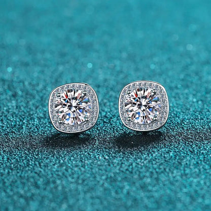 18K WHITE GOLD PLATED 1CT VVS1 DIAMOND MOISSANITE - ZODIAC EARRINGS