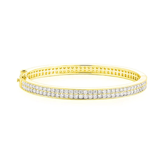 18K YELLOW GOLD PLATED VVS1 MOISSANITE - LIGHT RING BRACELET