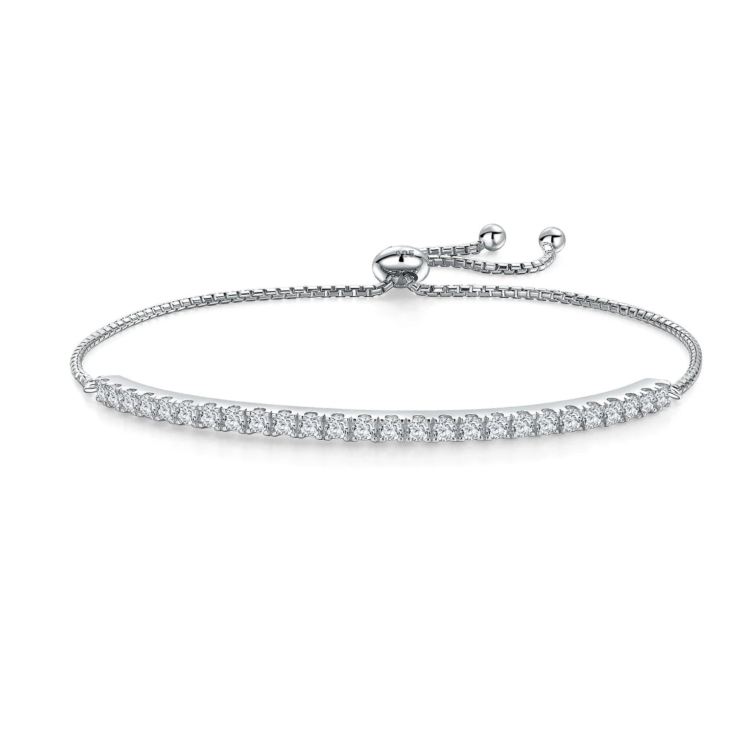 SILVER FINE - MOISSANITE BRACELET