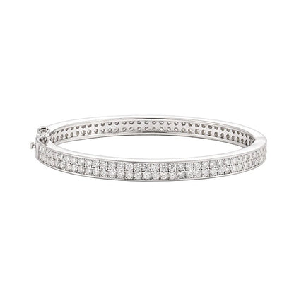 18K WHITE GOLD PLATED VVS1 MOISSANITE - LIGHT RING BRACELET