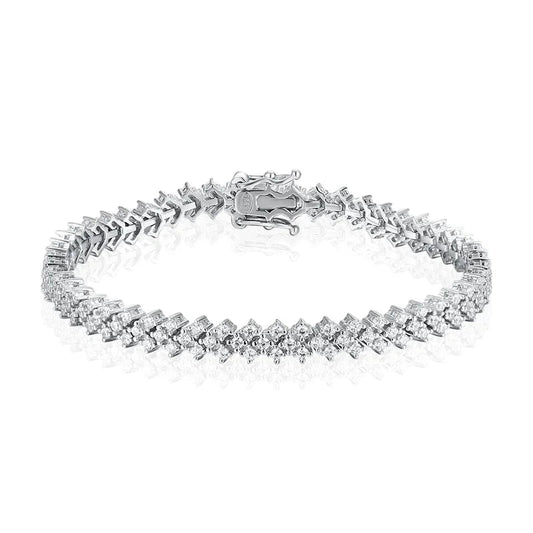 18K WHITE GOLD RIVIEIRA VVS1 DIAMOND MOISSANITE - STARDUST BRACELET