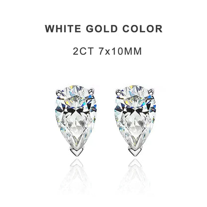 18K YELLOW GOLD PLATED VVS1 DIAMOND MOISSANITE - AURORA EARRINGS