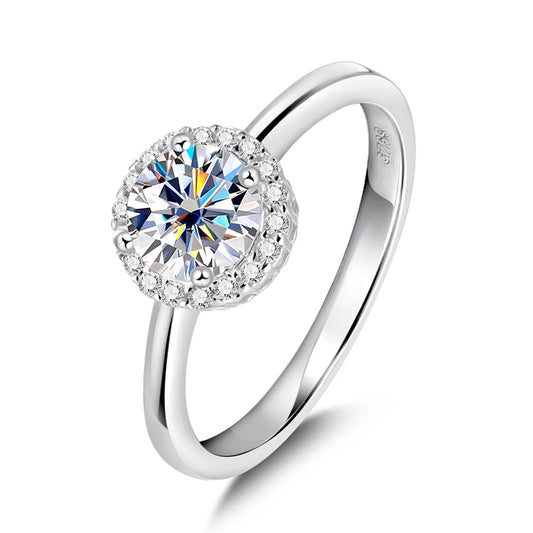 18K WHITE GOLD PLATED VVS1 DIAMOND MOISSANITE - UNSPOKEN PROMISE RING