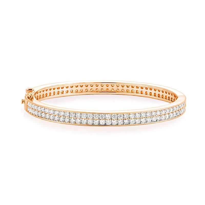 18K ROSE GOLD PLATED VVS1 MOISSANITE - LIGHT RING BRACELET