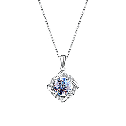 18K WHITE GOLD PLATED VVS1 DIAMOND MOISSANITE - STAR ESSENCE NECKLACE