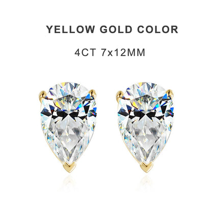 18K YELLOW GOLD PLATED VVS1 DIAMOND MOISSANITE - AURORA EARRINGS