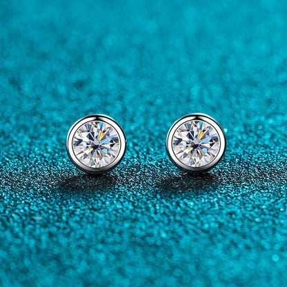 18K WHITE GOLD PLATED VVS1 DIAMOND MOISSANITE - PURE ELEGANCE EARRINGS