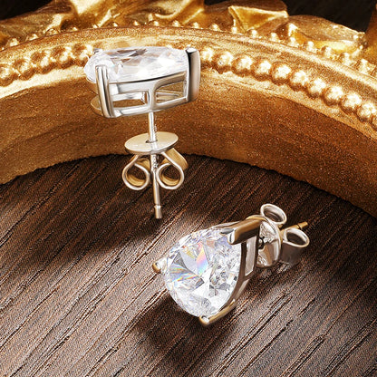 18K YELLOW GOLD PLATED VVS1 DIAMOND MOISSANITE - AURORA EARRINGS