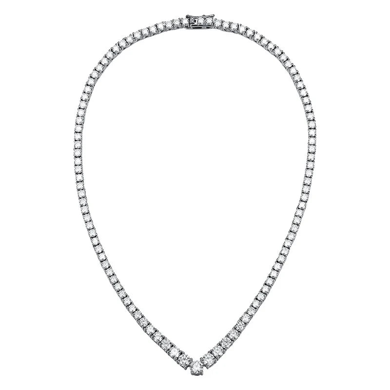 18K WHITE GOLD PLATED VVS1 DIAMOND MOISSANITE - ETERNAL NECKLACE