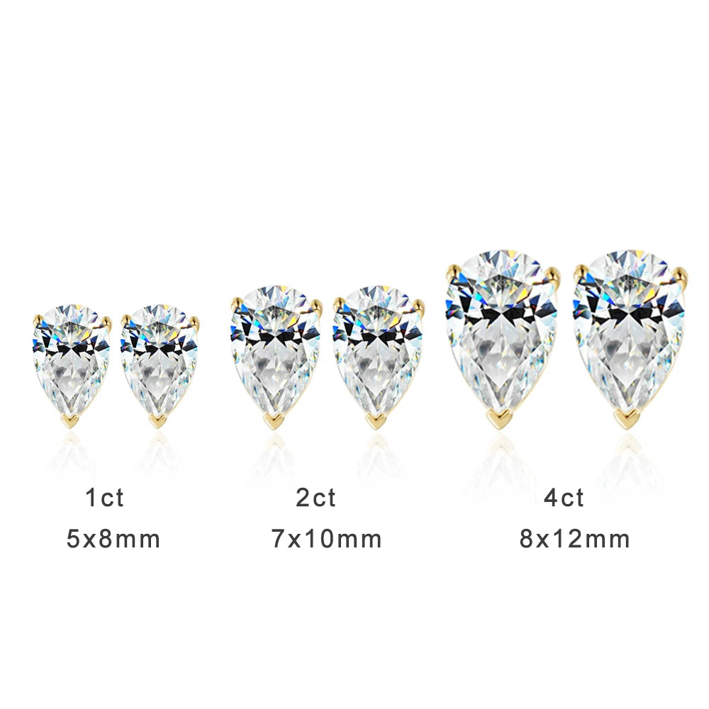 18K YELLOW GOLD PLATED VVS1 DIAMOND MOISSANITE - AURORA EARRINGS