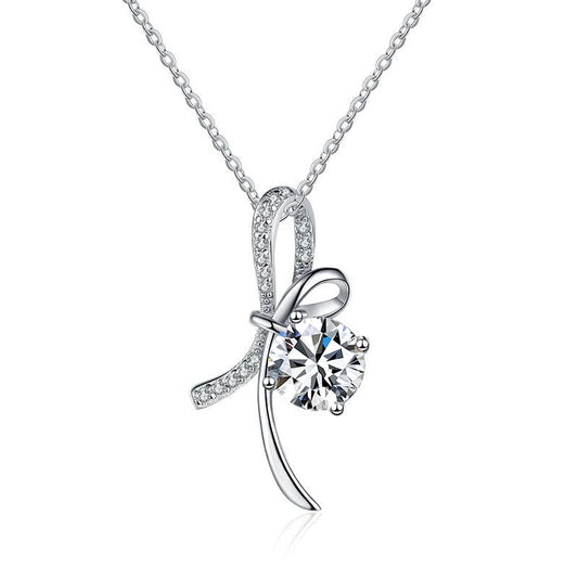 18K WHITE GOLD PLATED VVS1 DIAMOND MOISSANITE - GRACEFUL NECKLACE