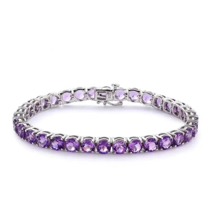 NATURAL ROUND AMETHYST RIVIERA - ENCHANTED BRACELET