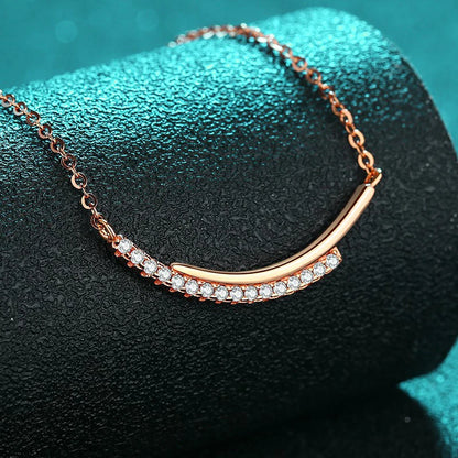 18K ROSE GOLD PLATED VVS1 DIAMOND MOISSANITE - GLAM ESSENCE NECKLACE