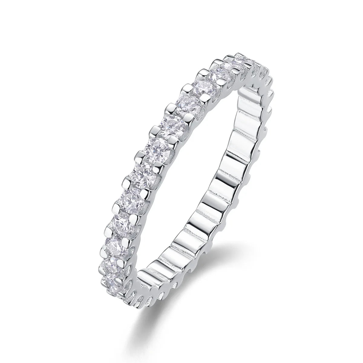 2MM VVS1 DIAMOND MOISSANITE - ETERNITY WEDDING BAND RING