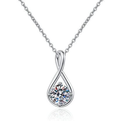 18K WHITE GOLD PLATED VVS1 DIAMOND MOISSANITE - 1CT  ETERNITY NECKLACE