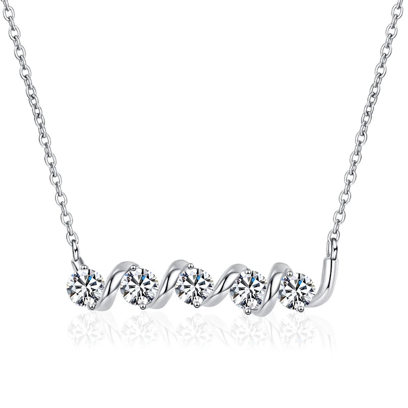 18K WHITE GOLD PLATED VVS1 DIAMOND MOISSANITE - GALAXY SPARKLE NECKLACE