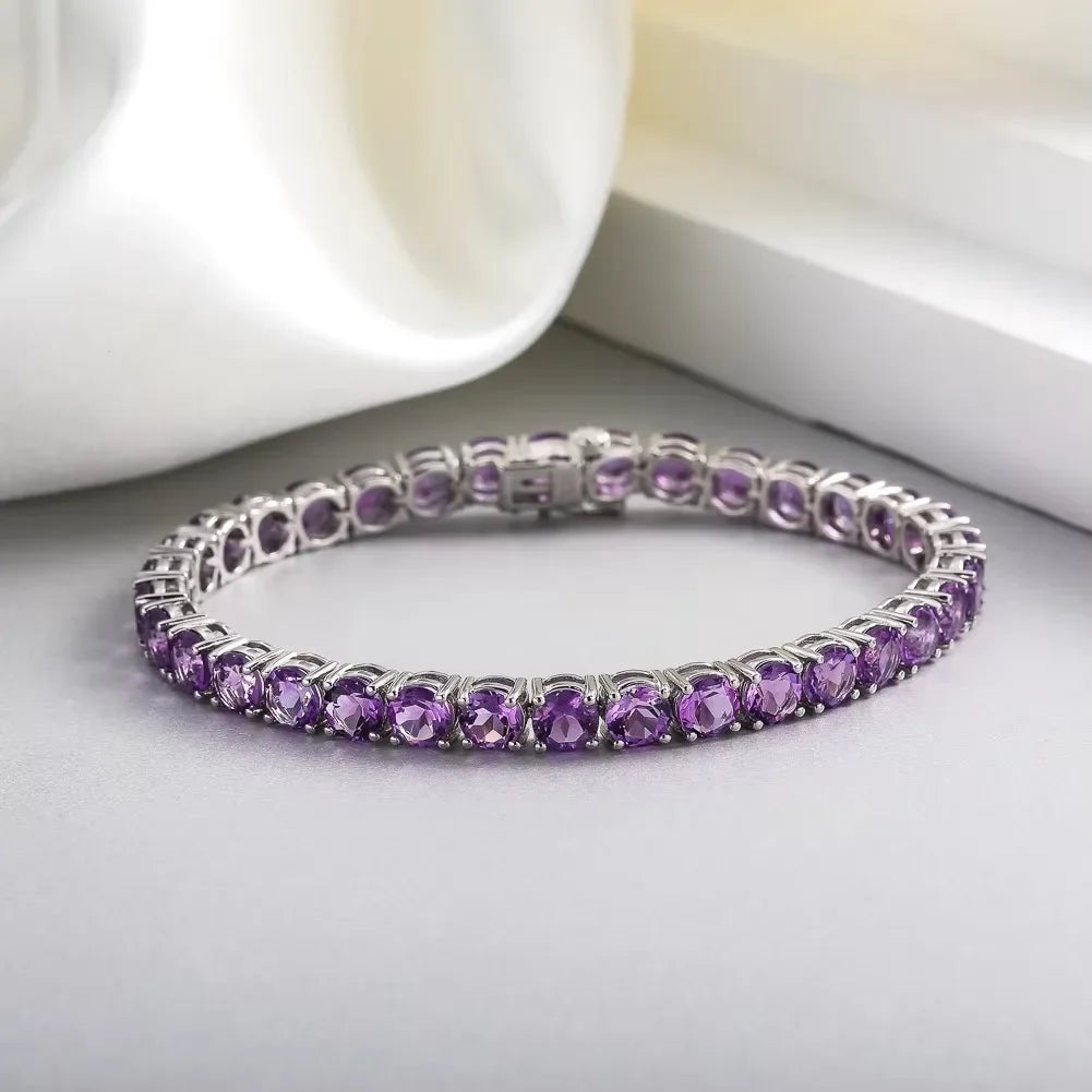 NATURAL ROUND AMETHYST RIVIERA - ENCHANTED BRACELET